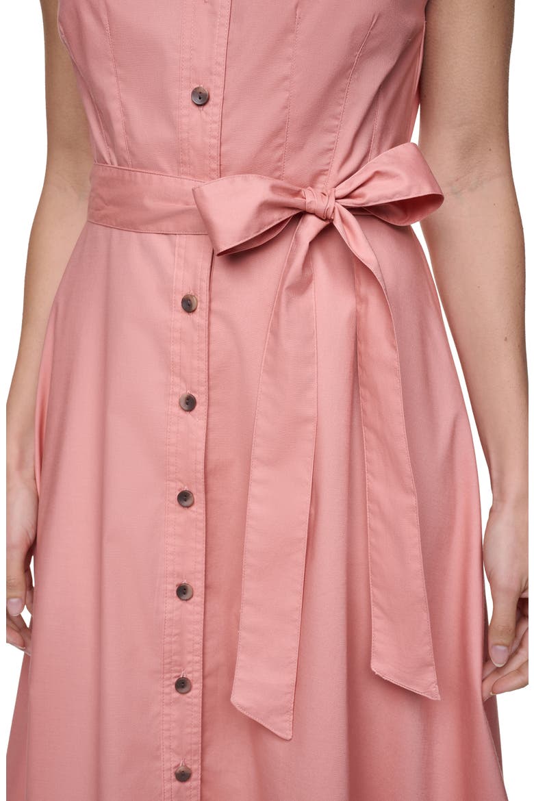 Belted Midi Shirtdress, Alternate, color, DESERT ROSE