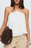Princess Polly Moonlit Polka Dot Halter Top