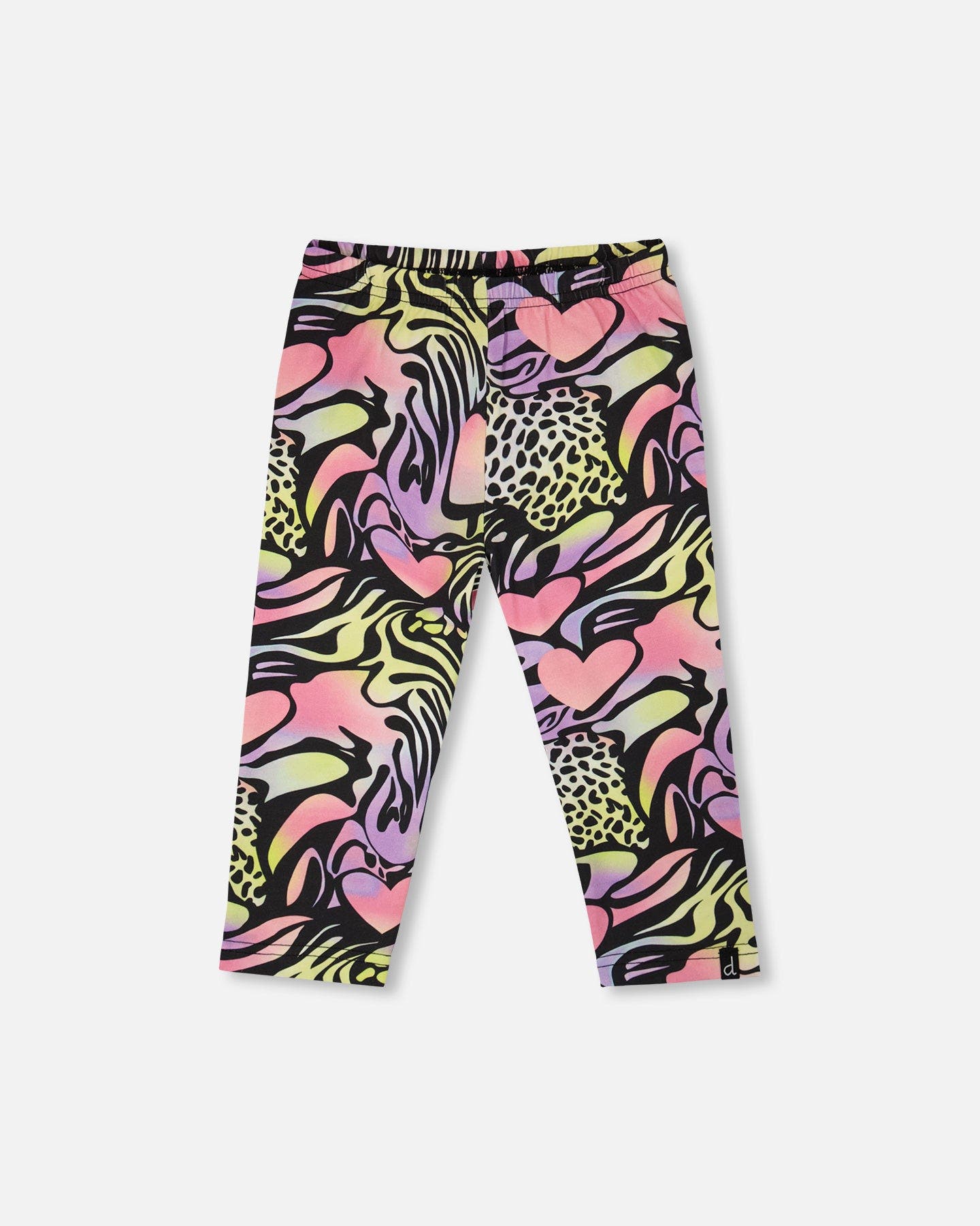 selected Black with Multicolored Print
