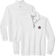 Tommy Bahama Men's Tommy Bahama White Ohio State Buckeyes Montego Bay Half-Zip Jacket
