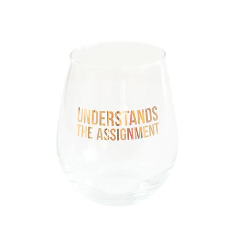 Jollity & Co "understands The Assignment" Wine Glass In Assorted Pre-pack