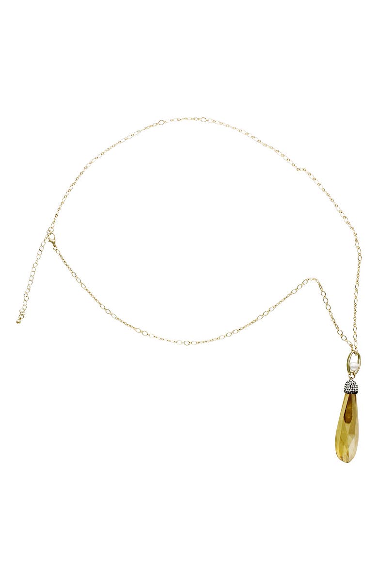 OLIVIA WELLES Quinn Crystal Pendant Necklace, Alternate, color, Gold