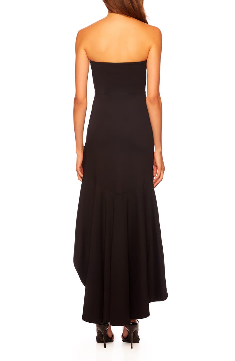 Susana Monaco Asymmetric Ruffle Hem Strapless Dress, Alternate, color, 