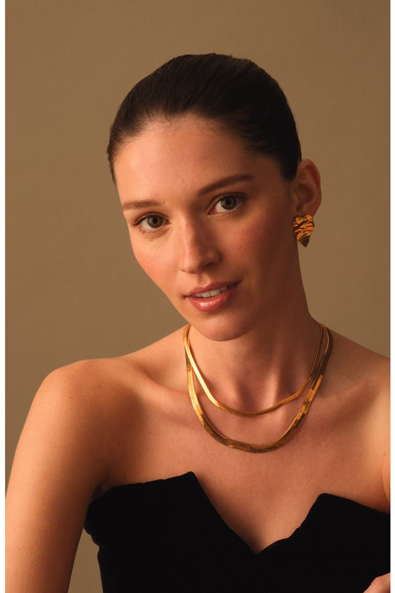 Ciana Large Snake Chain Necklace, Alternate, color, Gold