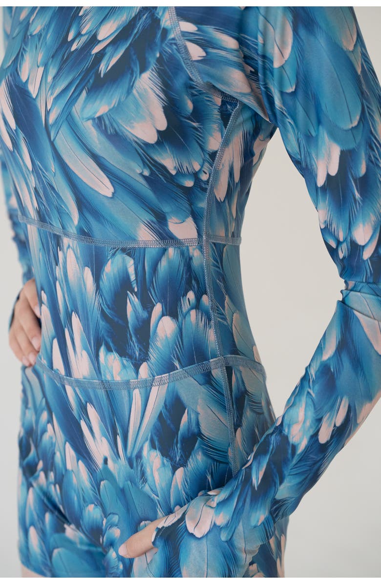 TUTUBLUE Women's One-Piece Swimsuit - UPF 50+, Alternate, color, Abstract Feather Or Petal