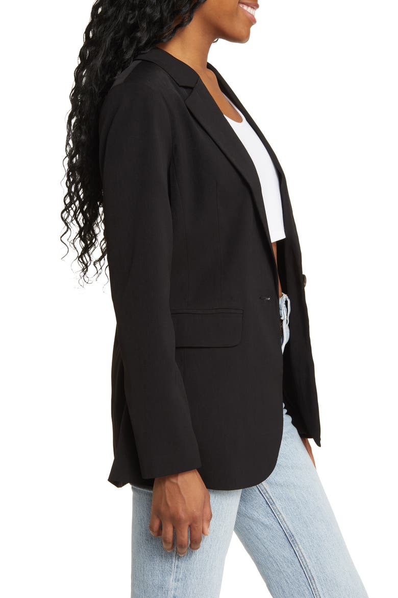 Tailored Slim Fit Blazer, Alternate, color, BLACK