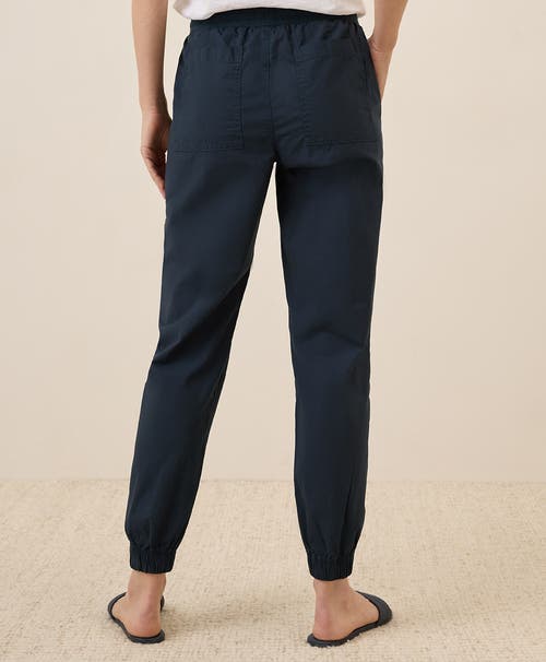 Pact Organic Cotton Monterey Poplin Jogger In Blue
