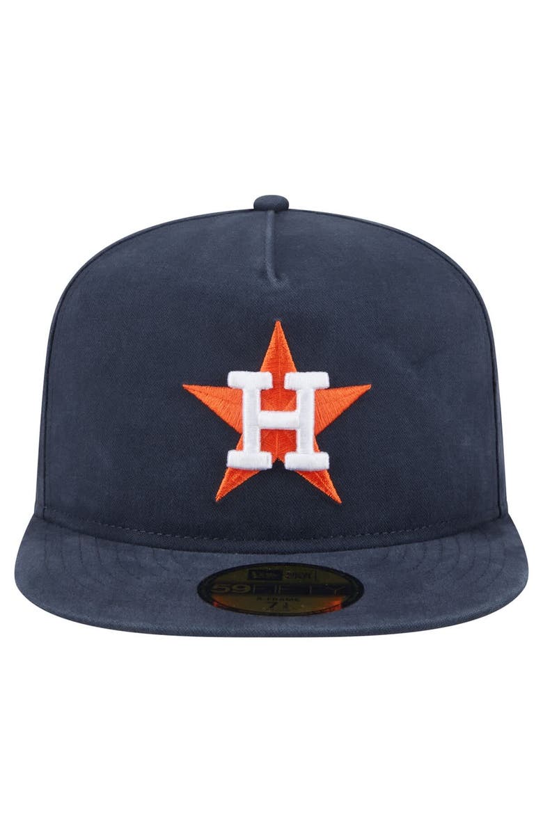 New Era Men's New Era Navy Houston Astros Championship Side Flag A-Frame 59FIFTY Fitted Hat, Alternate, color, Navy