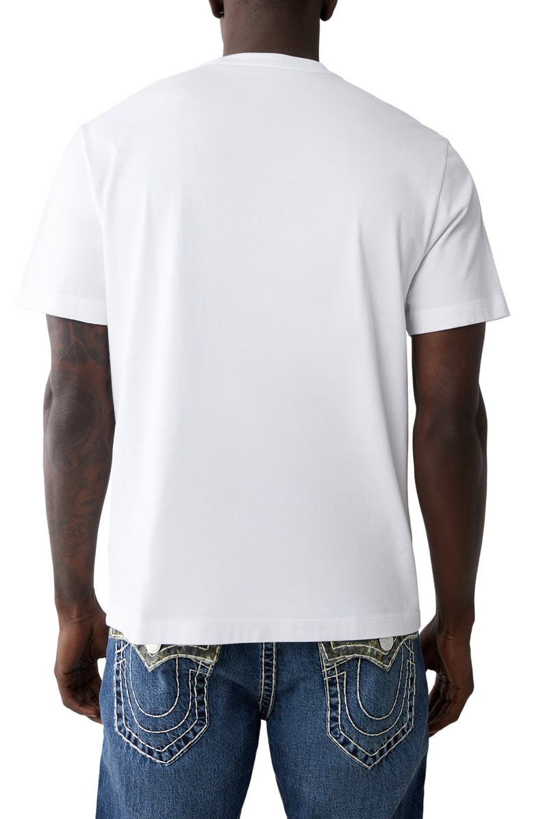 True Religion Gas Logo Graphic T-Shirt, Alternate, color, Optic White