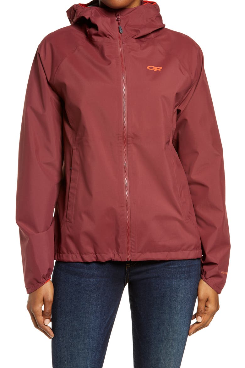 Motive Ascent Shell Waterproof Women's Jacket, Alternate, color, BURGUNDY