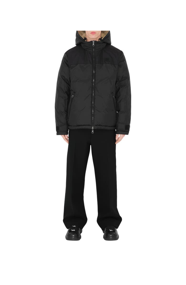 Burberry Reversible Check Nylon Puffer Jacket, Alternate, color, Archive Beige/Black