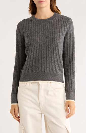 Elodie Mini Cable Knit Crop Sweater