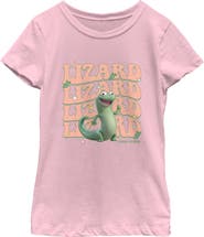Hoppers Girls' Tom Lizard Colorful Star Graphic Short Sleeve T-Shirt