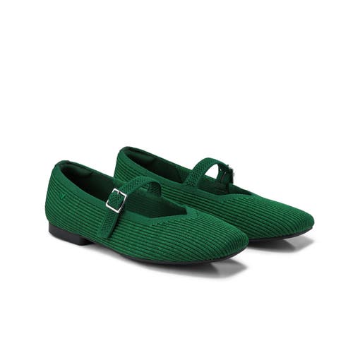 Vivaia Square-toe Mary-jane In Forest Green
