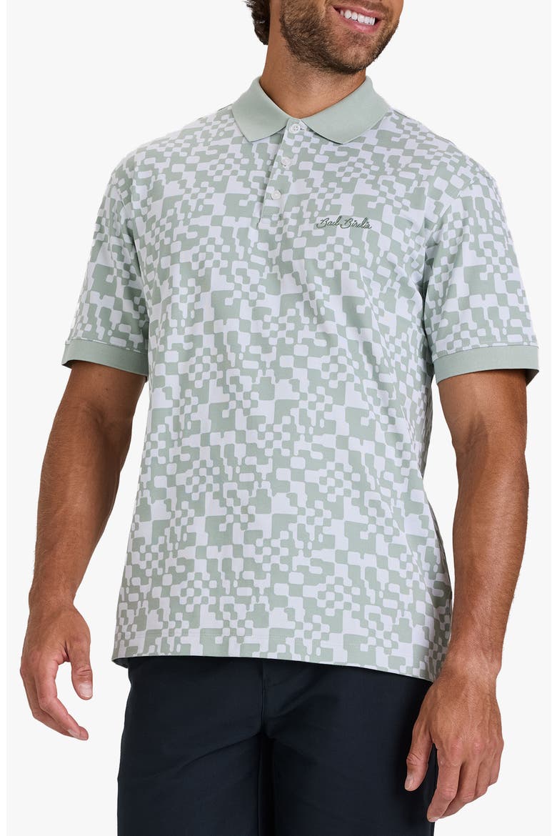 Geo Jacquard Polo, Main, color, PIXELATE - WASHED SAGE