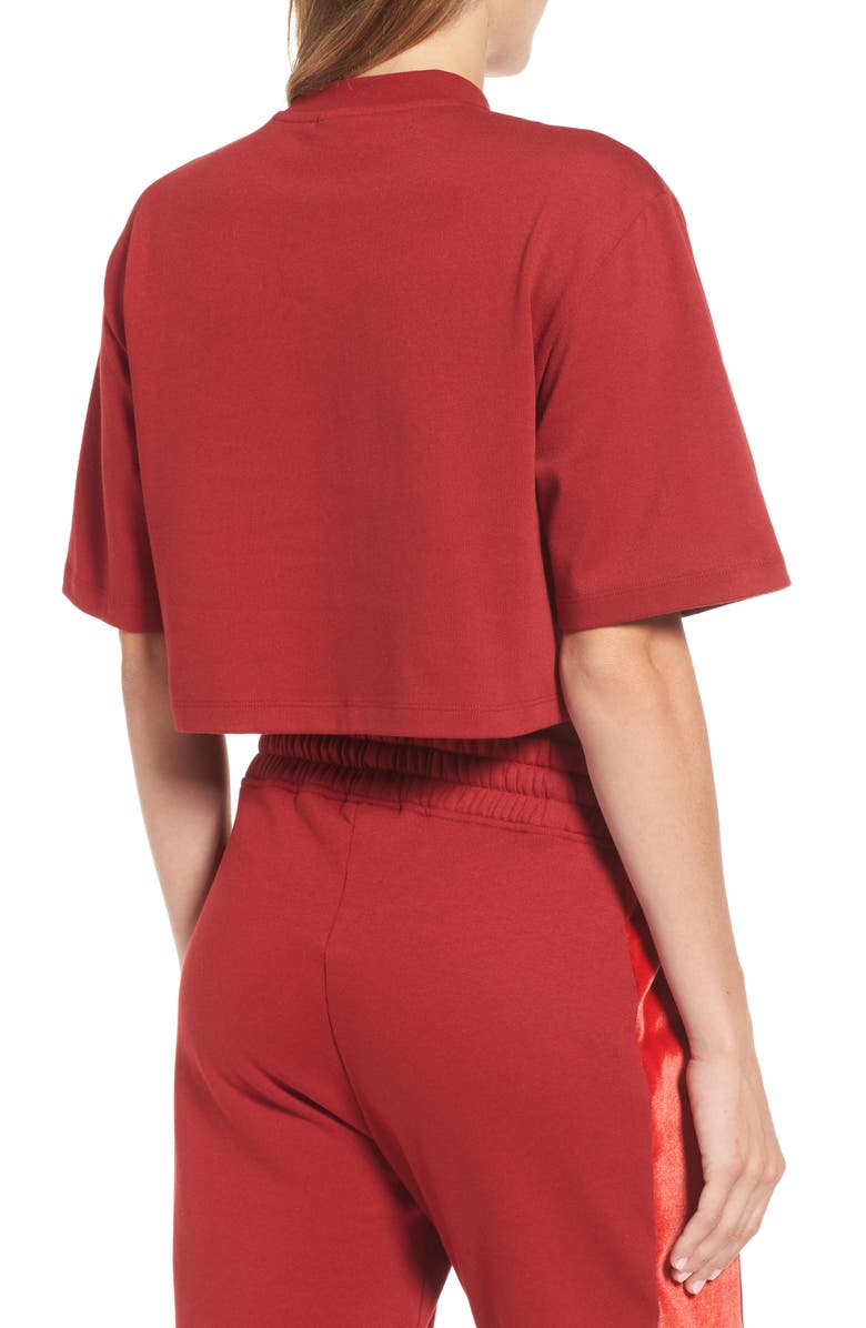 IVY PARK<sup>®</sup> Velvet Logo Crop Sweatshirt, Alternate, color,