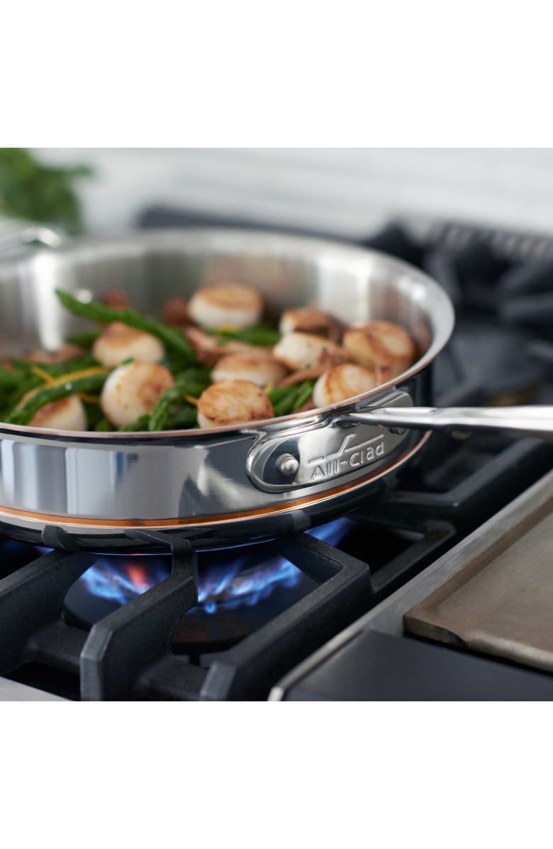 All-Clad Copper Core 5-Ply Bonded 3-Quart Sauté Pan with Lid, Alternate, color, Silver
