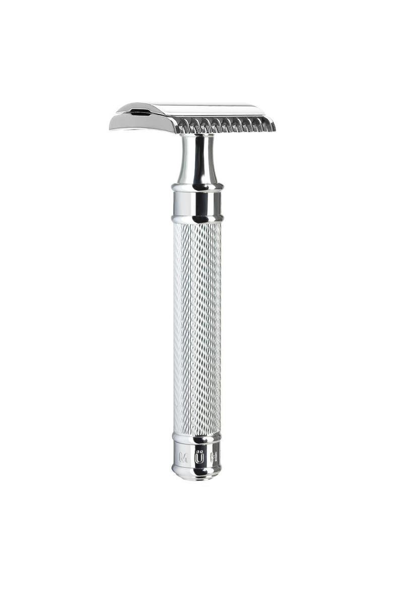 Traditional Large Chrome Safety Razor - Open Comb, Main, color, Chrome