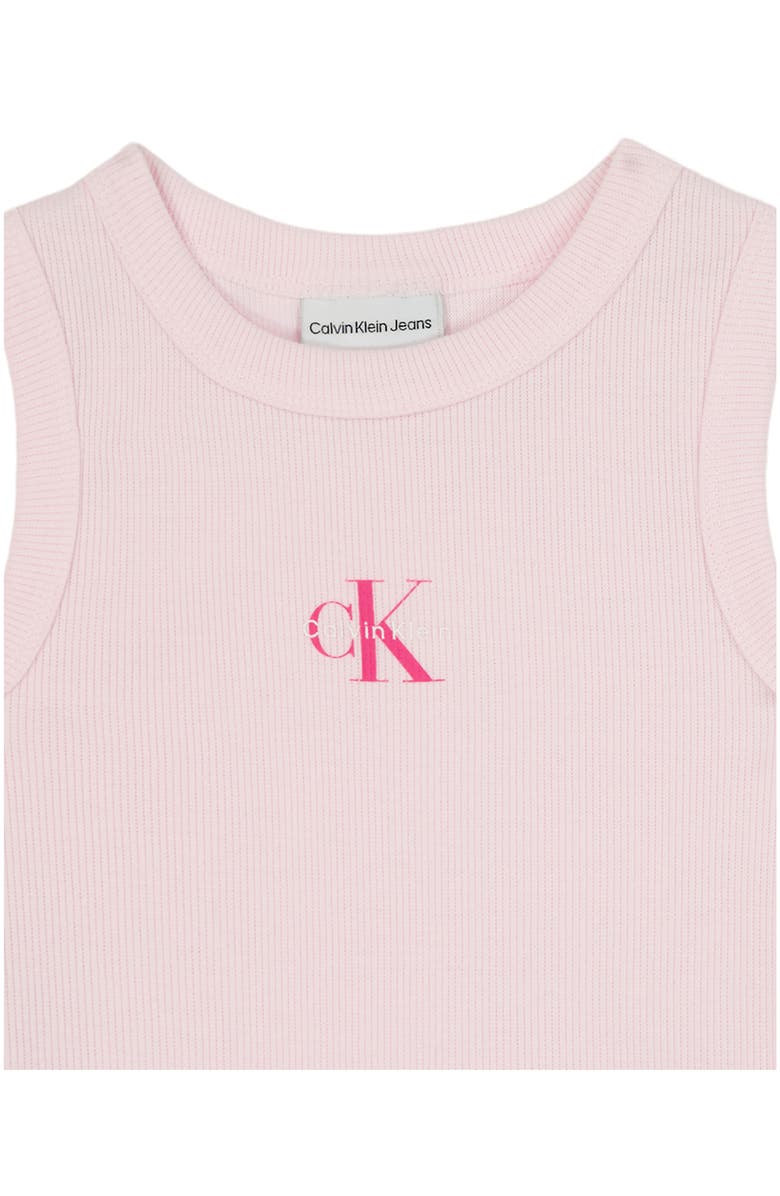 Calvin Klein Kids' Rib Tank & Denim Skort Set, Alternate, color, 
