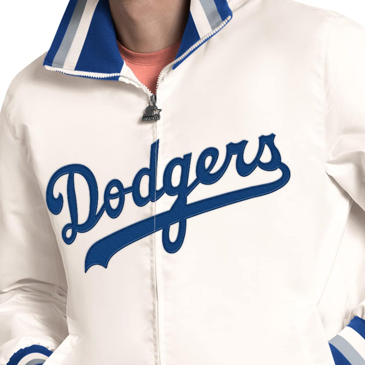 Men's Starter White Los Angeles Dodgers The Captain Cooperstown