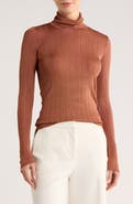 ELIE ELIE TAHARI Semisheer Turtleneck Sweater
