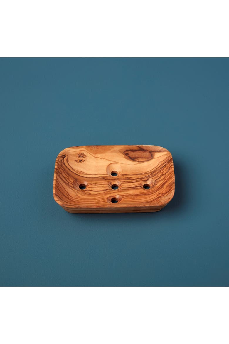 Olive Wood Sponge Holder, Alternate, color, Olive Wood