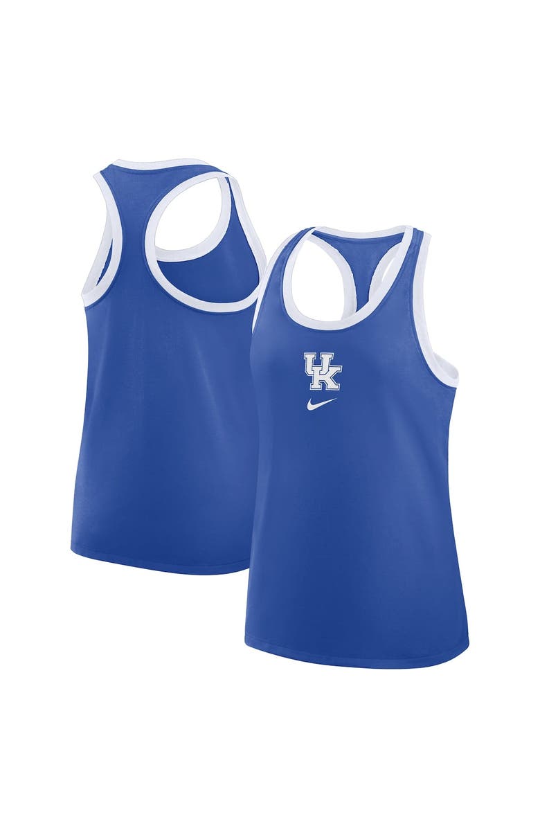 Nike Women's Nike Royal Kentucky Wildcats Primetime Tri-Blend Racerback Tank Top, Main, color,