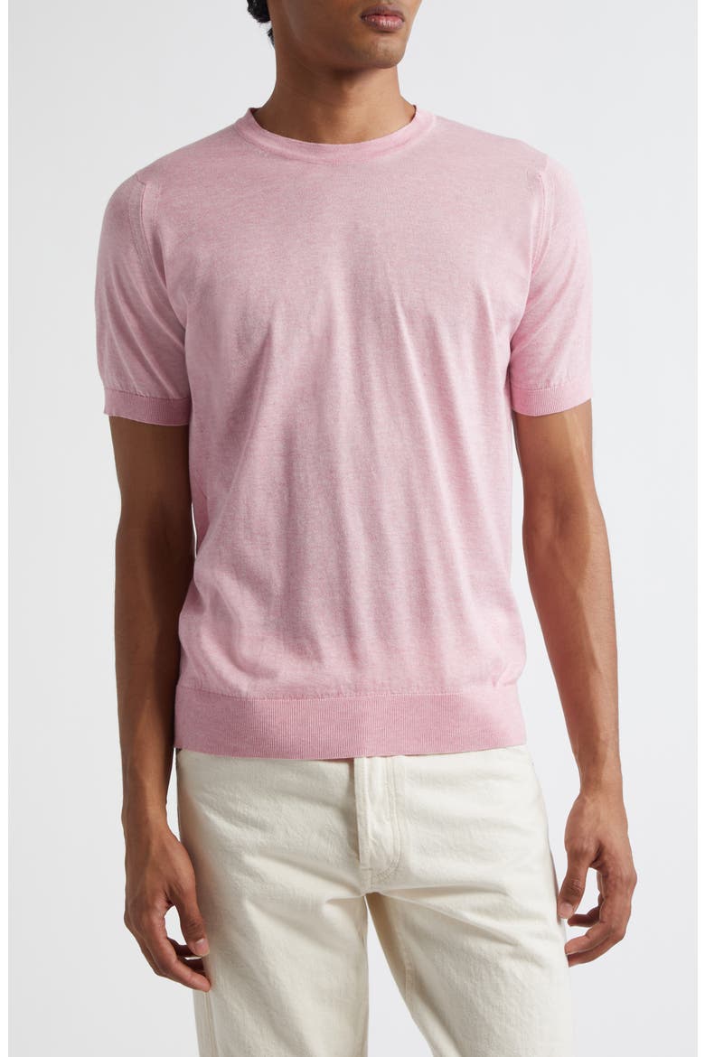 Coulter Sea Island Cotton & Cashmere T-Shirt (Nordstrom Exclusive), Main, color, ROSEATE