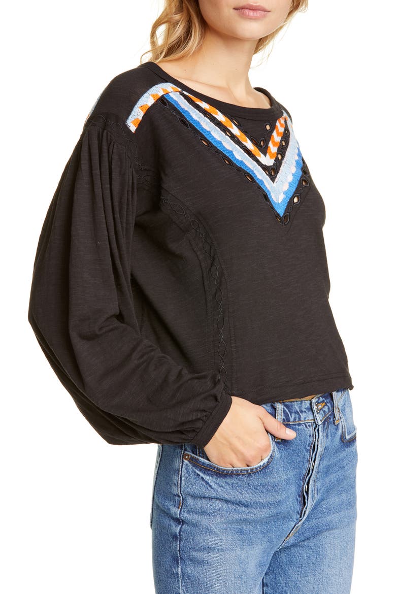 Hand Me Down Top, Main, color, BLACK