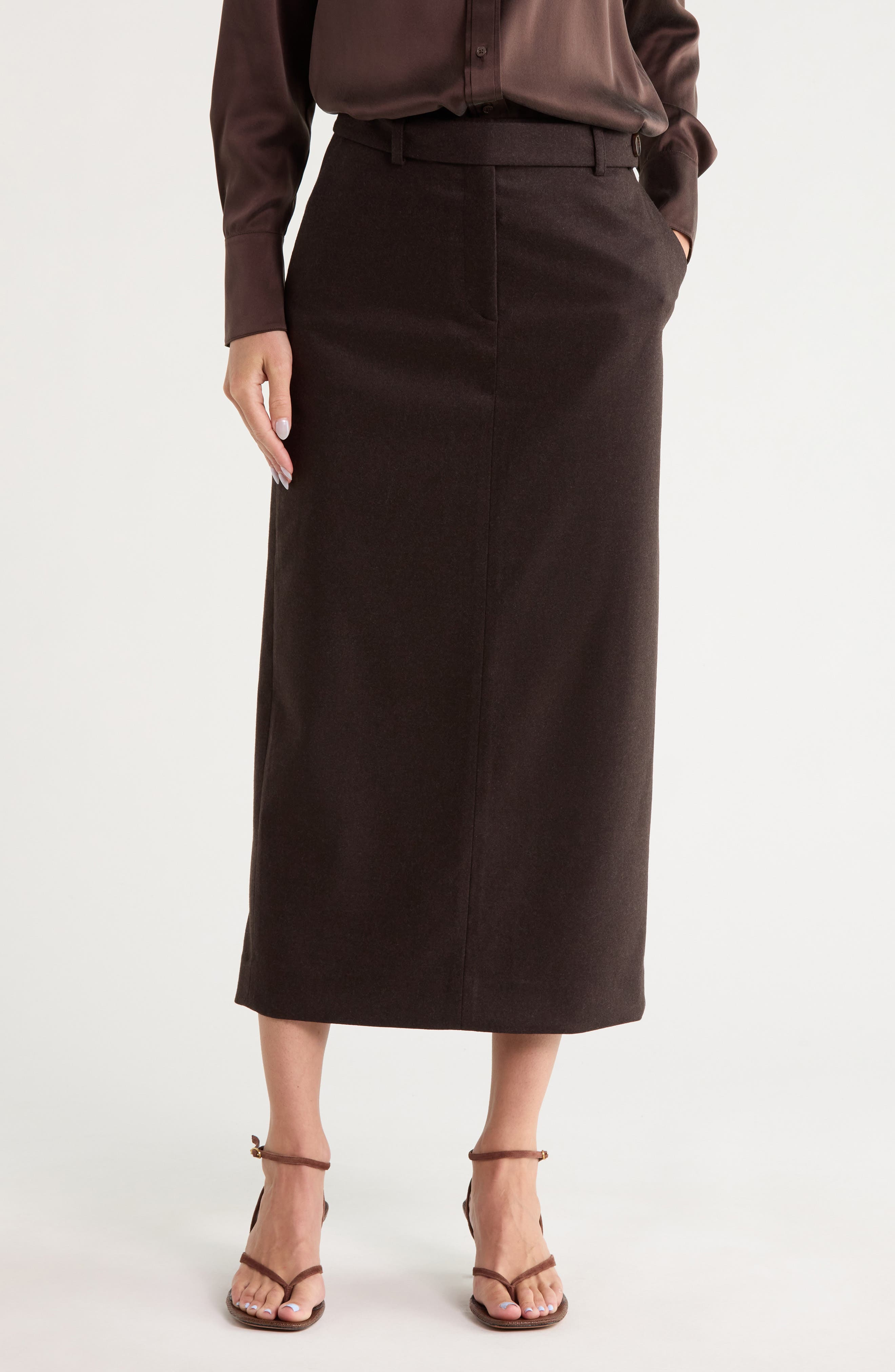 Wool & Cashmere Midi Skirt