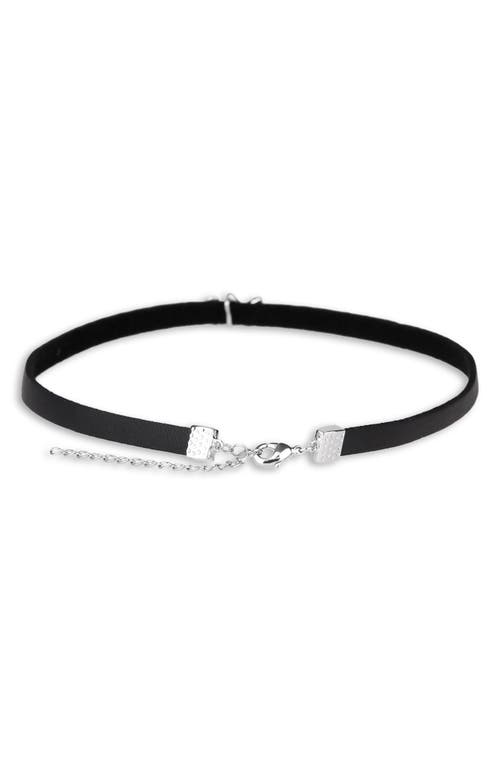 Saachi Pavé Crystal Butterfly Choker Necklace In Black
