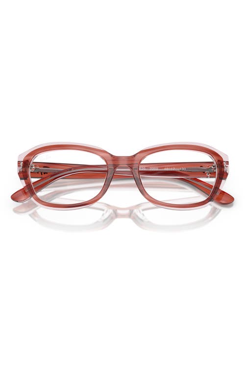 Shop Ray Ban Ray-ban Kids' 48mm Small Irregular Optical Glasses In Pink