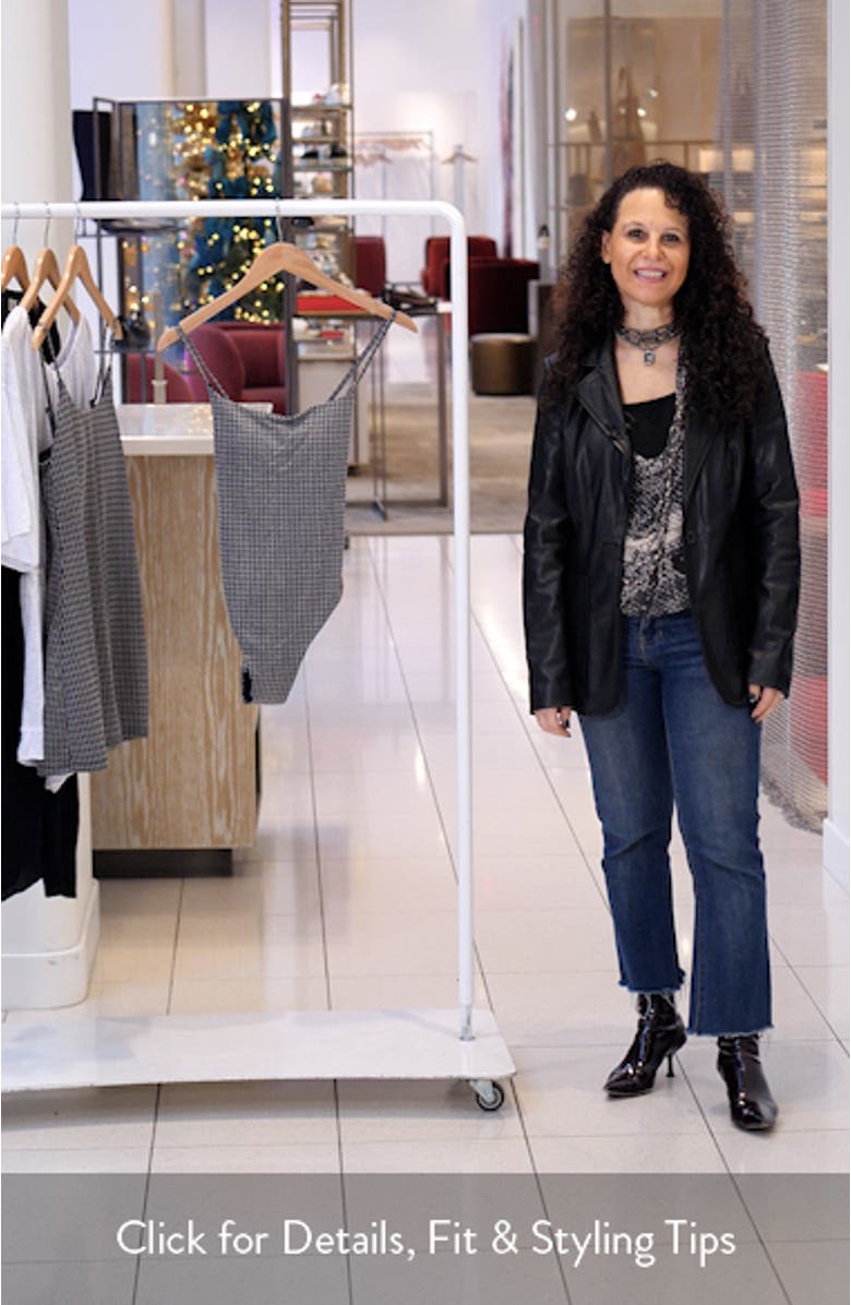 The Fiji Houndstooth Lace-Up Back One-Piece Swimsuit, sales video thumbnail