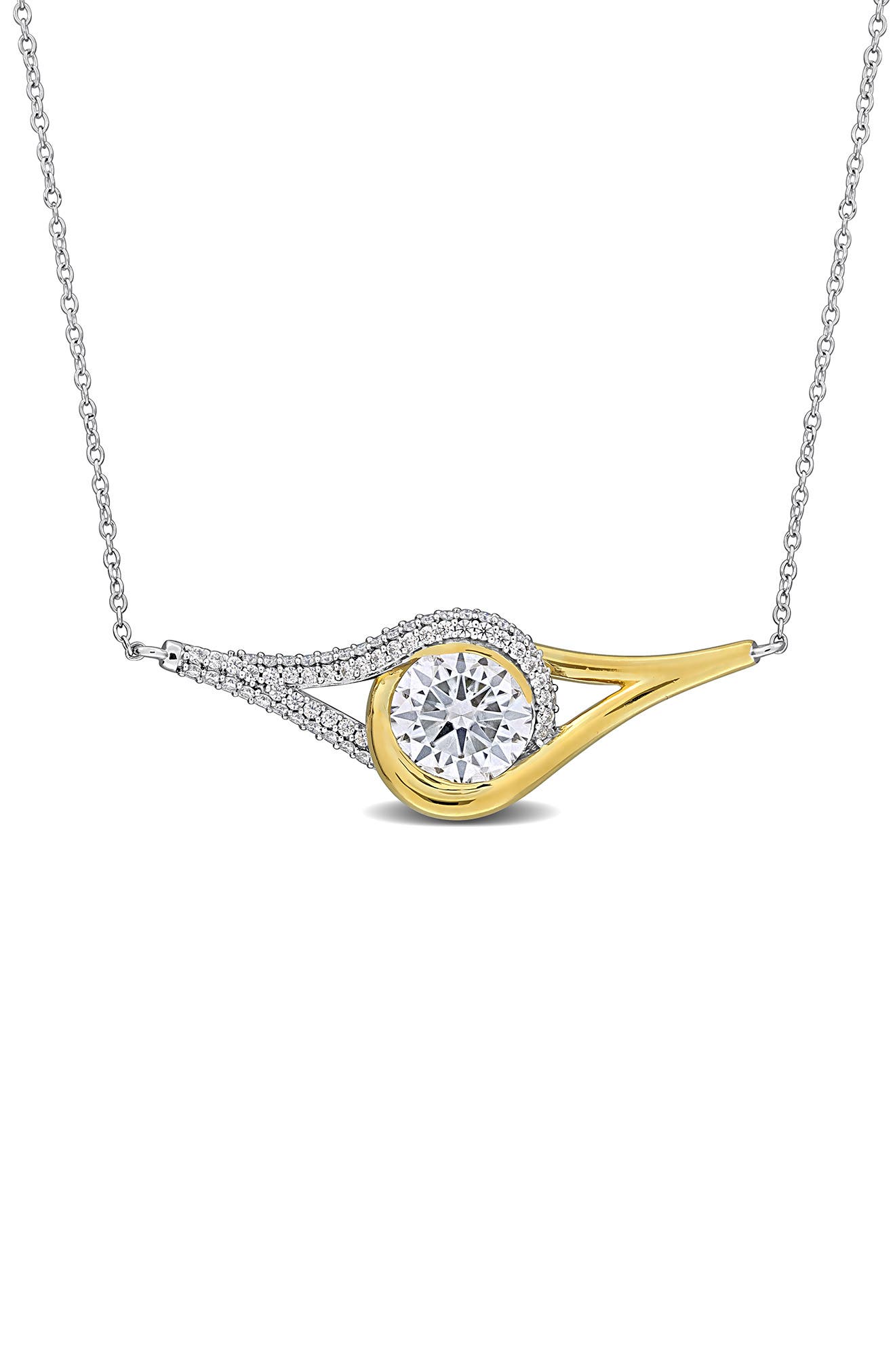 Created Moissanite Pendant Necklace