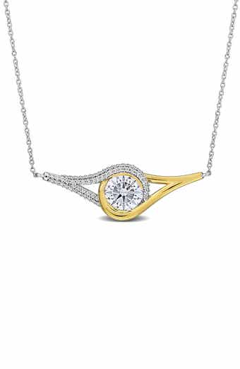Created Moissanite Pendant Necklace