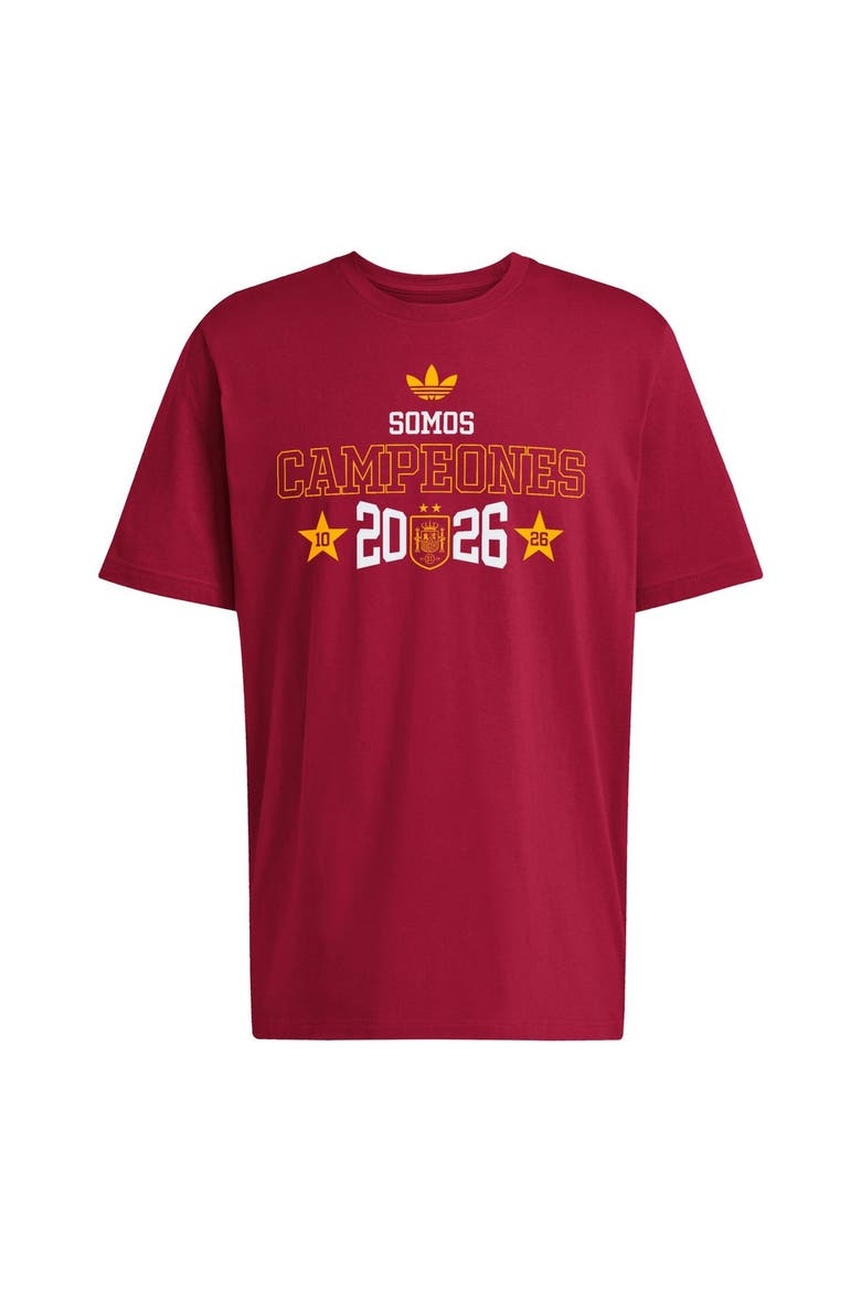 Men's adidas Red Spain National Team 2026 FIFA World Cup Champions Somos Campeones T-Shirt, Alternate, color, Red