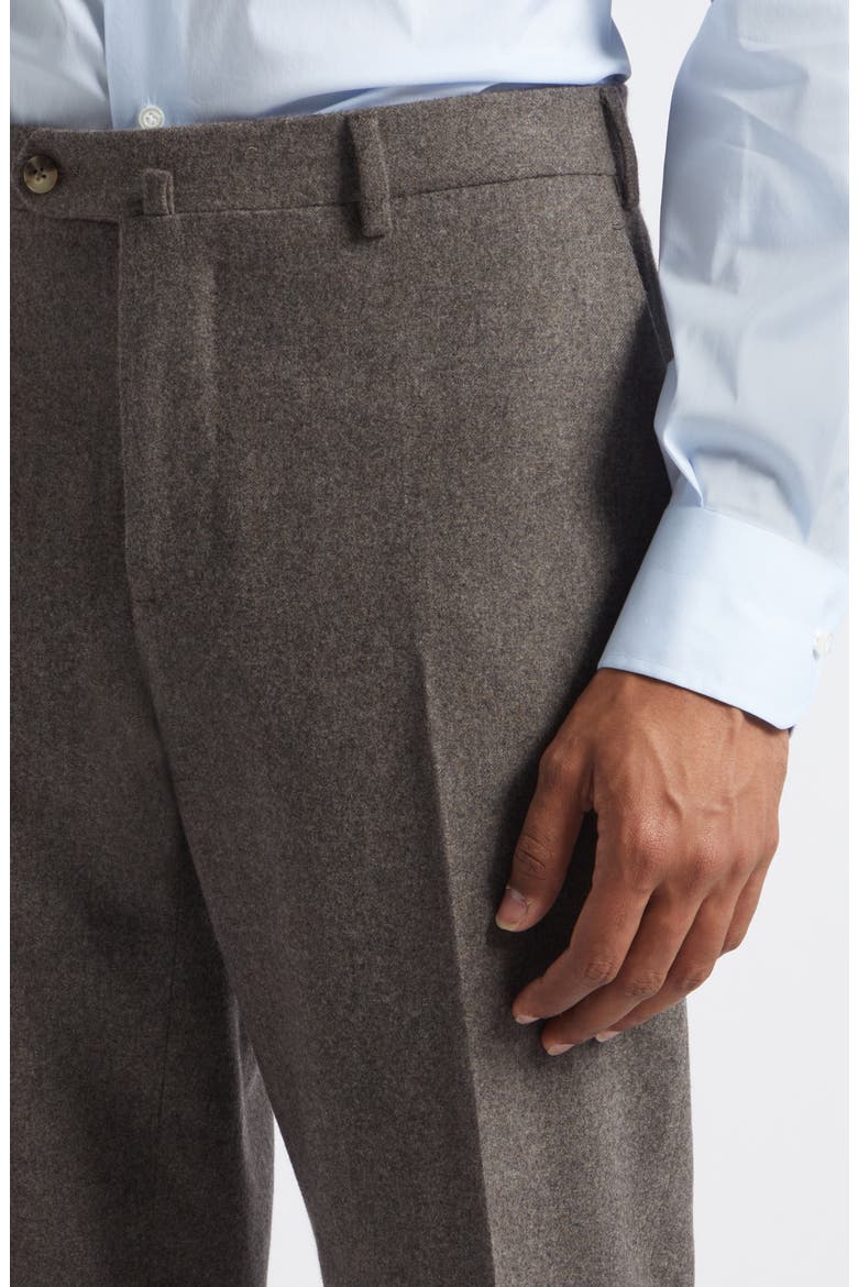 Unito Royal Wool & Cashmere Trousers, Alternate, color, DARK BROWN 450