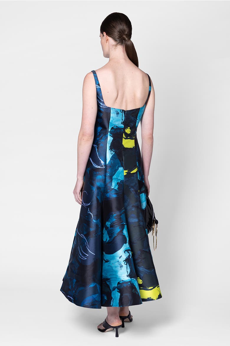 A-line Zelia Dress, Alternate, color, Brush/Stripe/Verdant