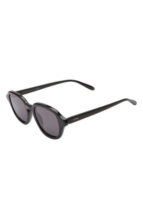 Loewe Slim Round Sunglasses In Black