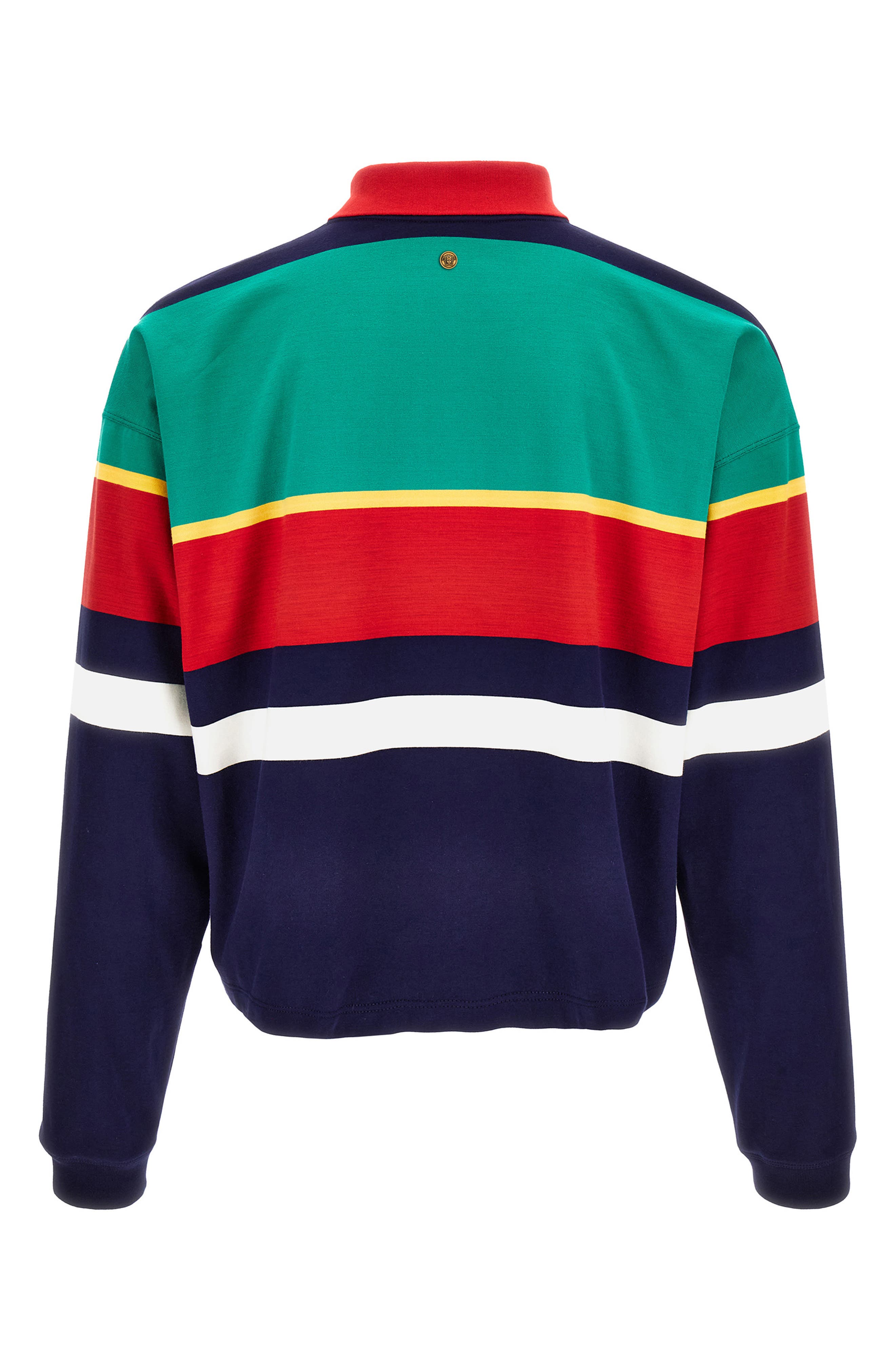 Stripe Heavyweight Cotton Jersey Polo Sweatshirt - image 2