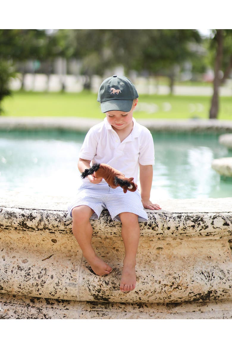 Horse Twill Baseball Hat, Alternate, color, Hunter Green