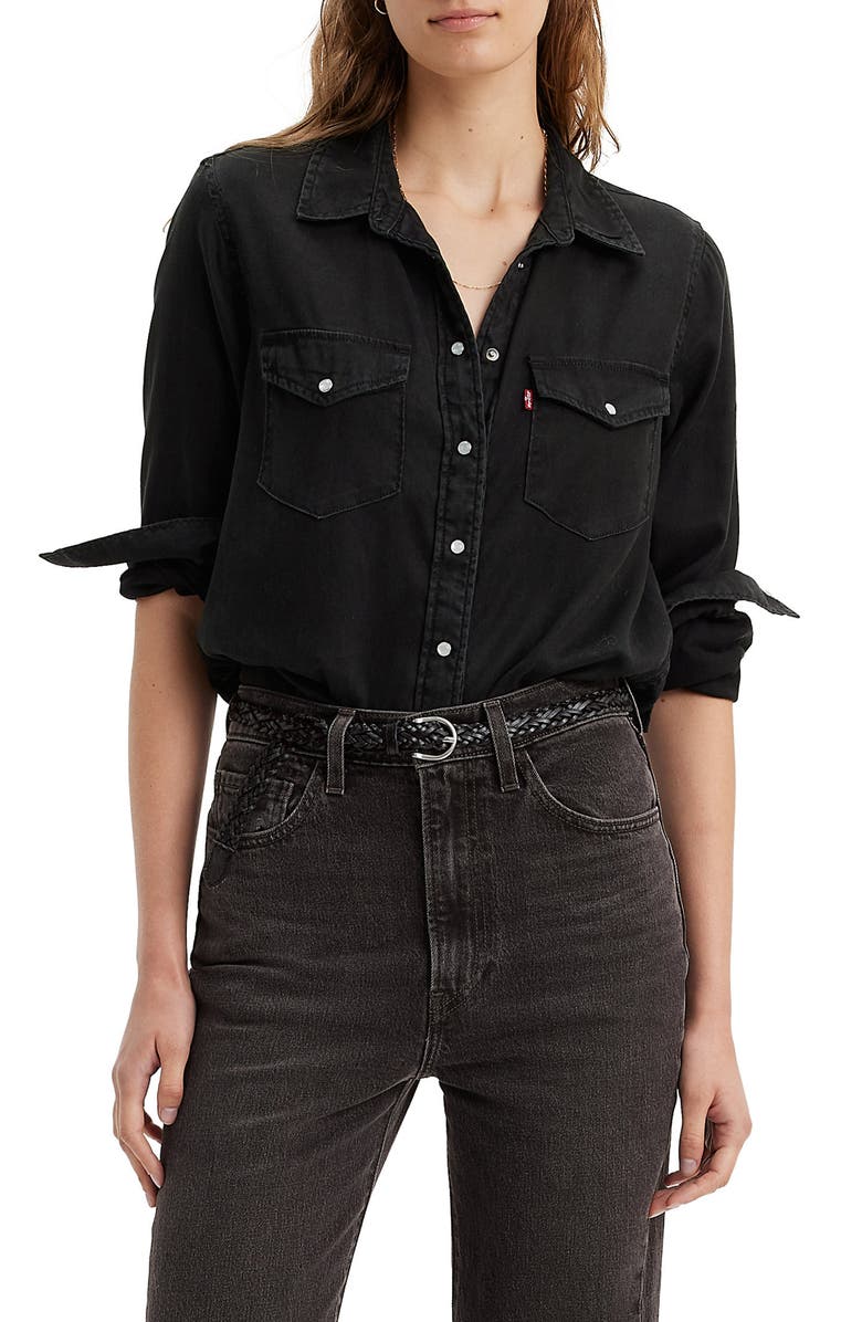 Levi's<sup>®</sup> Iconic Western Snap-Front Shirt, Main, color, 