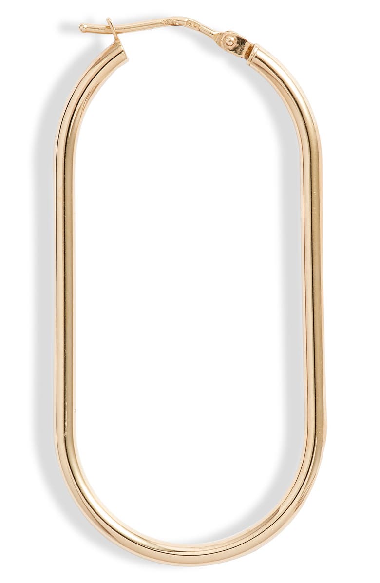 Bony Levy 14K Gold Oblong Hoop Earrings, Alternate, color, 