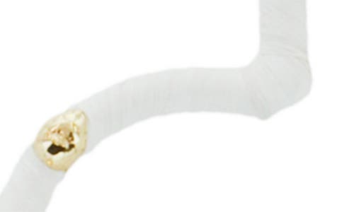 Panacea White Open Clover Drop Earrings In White
