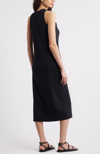 Stretch Cotton Ribbed Tank Dress