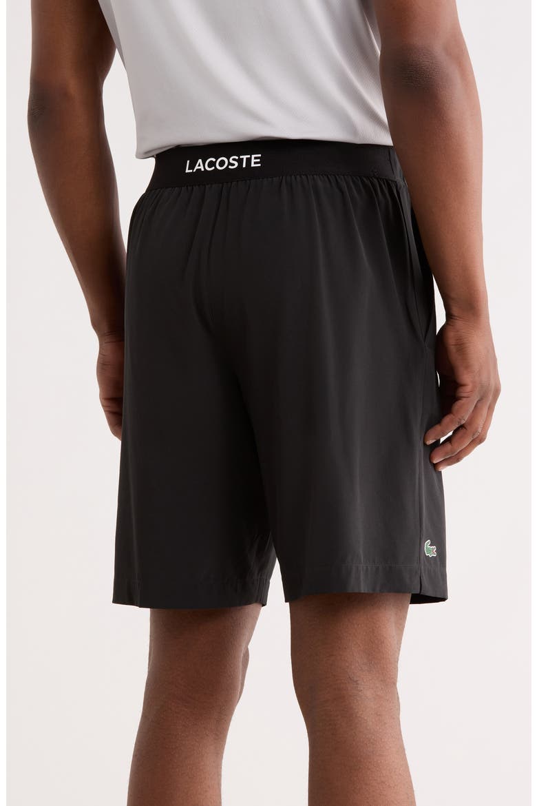 Cotton Pull-On Shorts, Alternate, color, BLACK/ WHITE