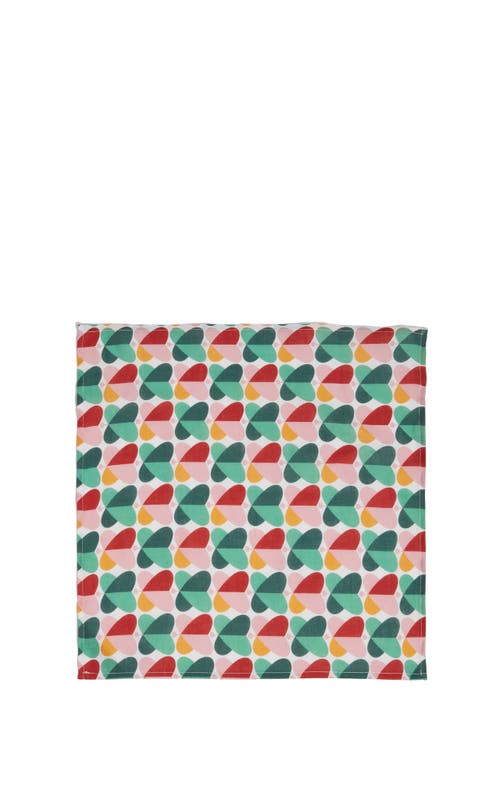 La Doublej Large Napkins Set Of 6 (45x45) Farfalle Multicolor In Farfalle Multicolor