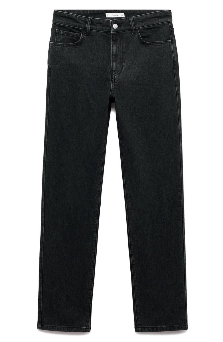MANGO Slim Fit Jeans, Alternate, color, Black Denim