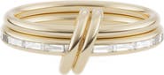 Spinelli Kilcollin Leora Mixed Metal Diamond Stack Ring
