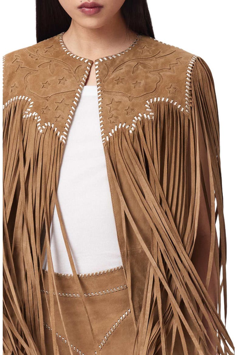 Carter Fringe Vest, Alternate, color, SAND BROWN